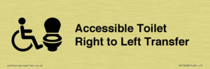 Accessible Toilet with Right to Left Transfer